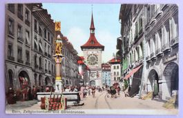 Bern, Zeitglockenturm und Bärenbrunnen