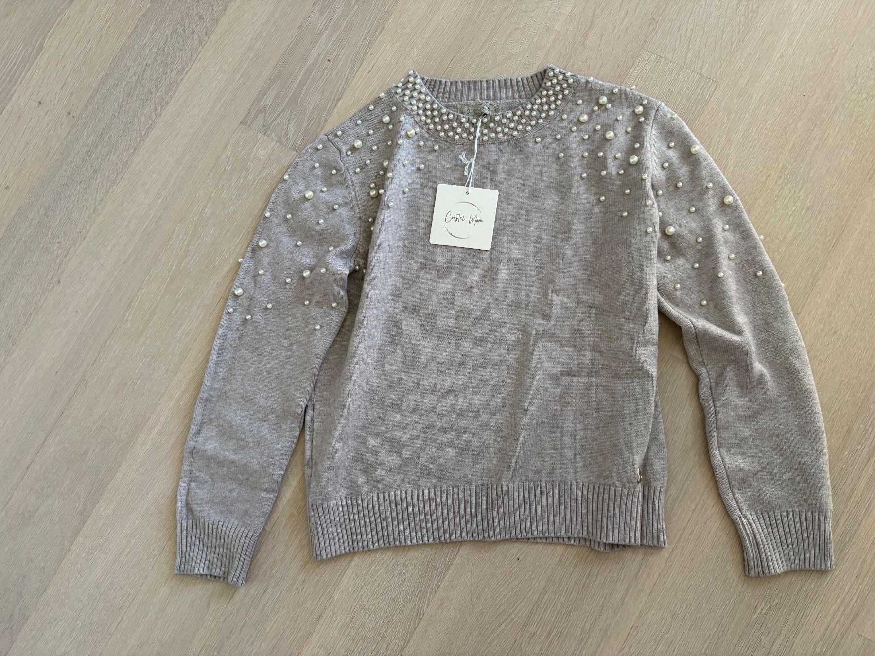 Maglioni & Felpe: Pullover beige mit Perlen neu mit Etikett Grösse S – Nuovo e nell'imballaggio originale da Zürich venduto da Caffeinecat