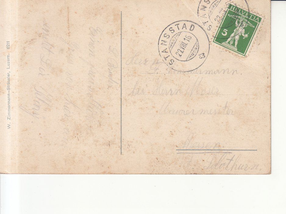 Cartoline postali: Bürgenstock 1916 – Usato da Bürglen TG venduto da StampGraf 1