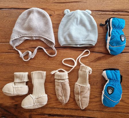 🤎 Baby Newborn 🤎 Mützen, Fäustlinge und Finkli