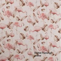 Baumwolljersey Digital Flamingo creme