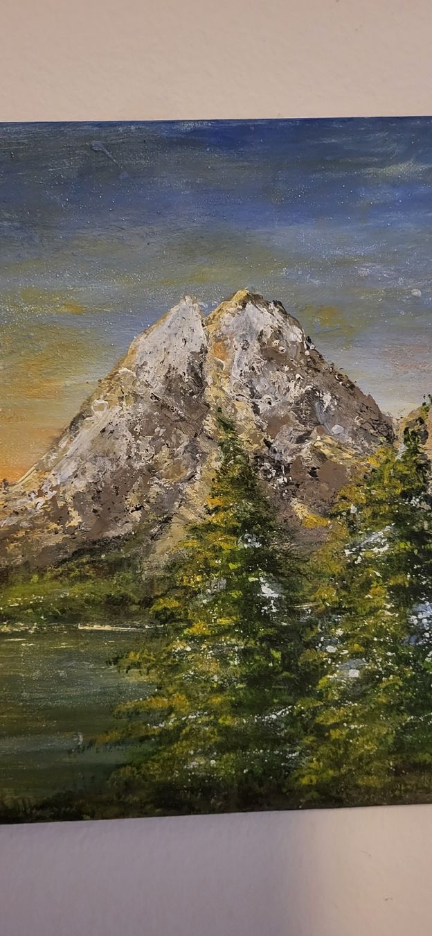 Foto & Immagini: Bergsee mit Berglandschaft handgemalt – Nuovo (secondo la descrizione) da Meggen venduto da car_rxl6 3