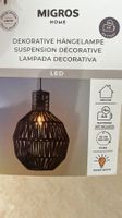 2x Hängelampe schwarz Migros Home Dekolampe LED NEUWARE!