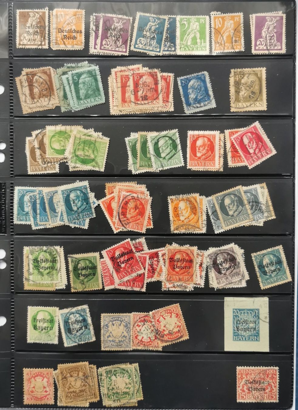 Tutti i francobolli: Diverse alte Deutsche Briefmarken Bayern – Usato da Aadorf venduto da Chnorli-Furz
