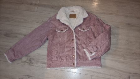 Pink Cord Jacke mit Teddyfutter, SOYA  XS getragen bei Gr S
