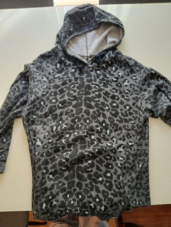 Robe-sweat MAJE léopard noir