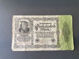 Reichsbanknote 50000 Mark, Berlin, 1922, Historisch!