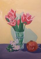 Hübsches Tulpen Acryl auf Leinwand 50x70cm