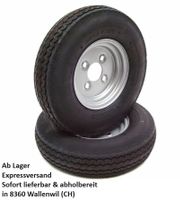 00139 - 2x Pneu Anhängerreifen 4.80 / 4.00-8 MIT Felgen