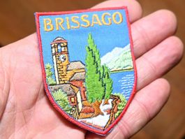 VINTAGE Badge BRISSAGO nos ST. GALLER STICKEREI abzeichen