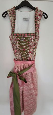 Dirndl Gr. 38 Landhaus Blumenmuster rosa gruen NEU