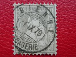 1879: Sitzende: Nr.42, Vollstempel von BIENNE, Kat: 220.-