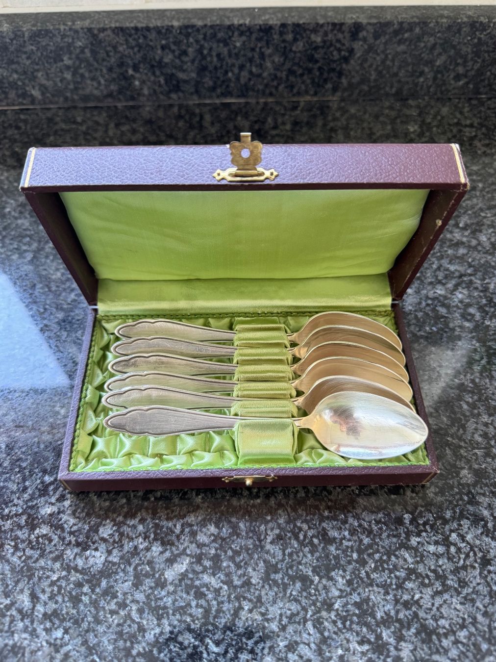 Set di posate: Silberbesteck Silberlöffelset 6Stk 90 Auflage Box – Usato da Steffisburg venduto da smocky17