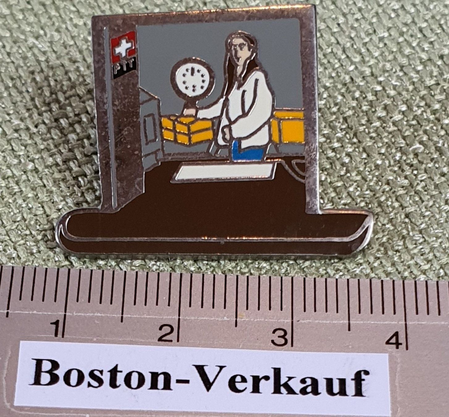 Placchette & Badge: A457 - Pin PTT Paket Schalter - Die Post – Usato da Reinach BL venduto da Boston-Verkauf 1