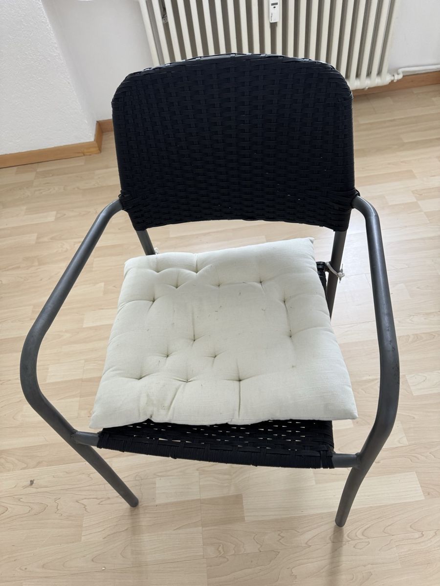 Set di tavolo e panche: Garten-Lounge Set / Balkonmöbel Polyrattan schwarz – Usato da Liestal venduto da ind_km9z 3