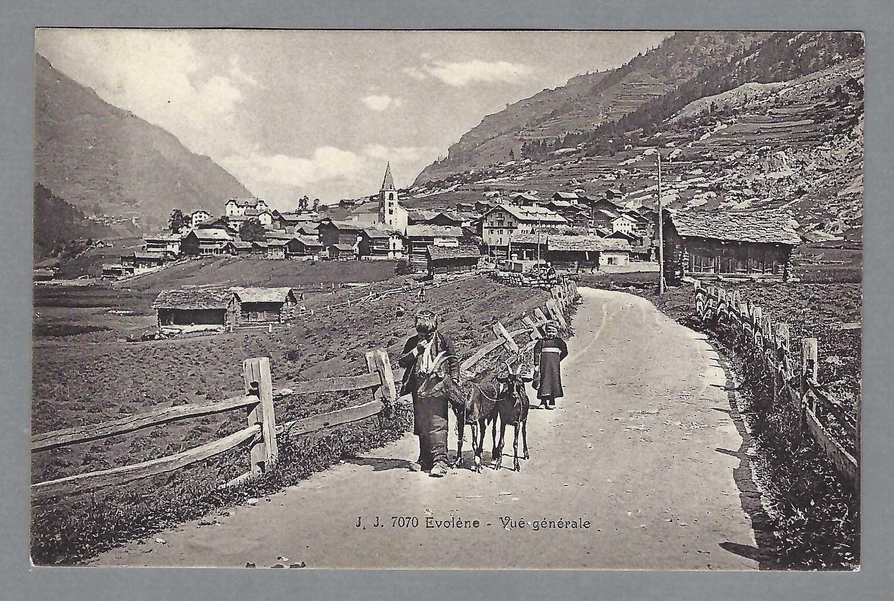 Cartoline postali: EVOLÈNE, VUE GÉNÉRALE, ANIMÉE – Usato da Pura venduto da ulisse1957