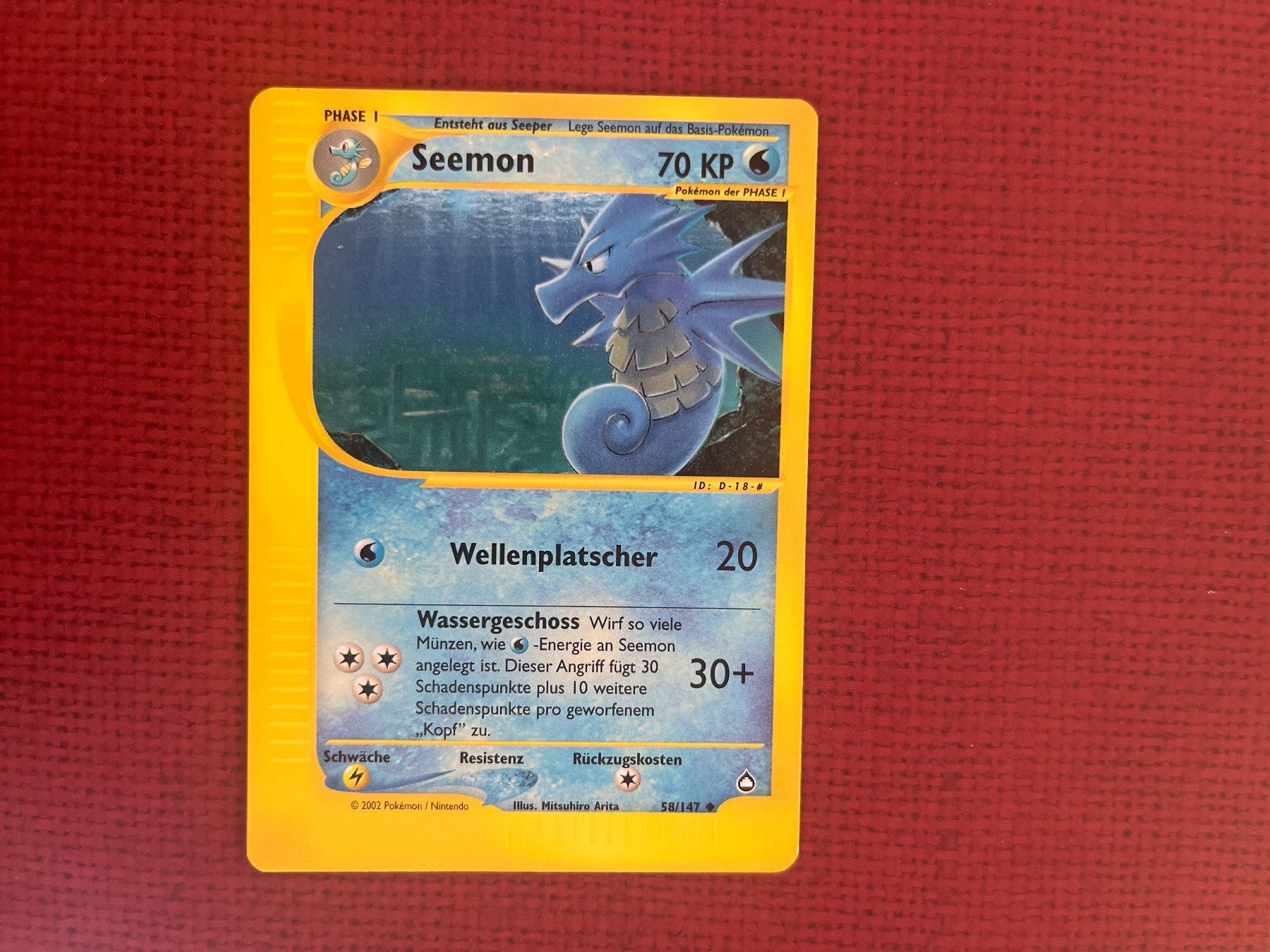 Pokémon Carte collezionabili: Pokemon Seemon Aquapolis deutsch – Usato da Wabern venduto da Collectfun