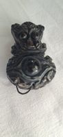 Amulett Anhänger schwarze Jade/Obsidian Glücks/ Schutzengel 