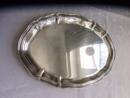 Tablett oval, versilbert von SIGG