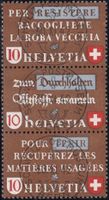 254-256 Z36c senkrechter Dreierstreifen, Vollstpl.Postmuseum