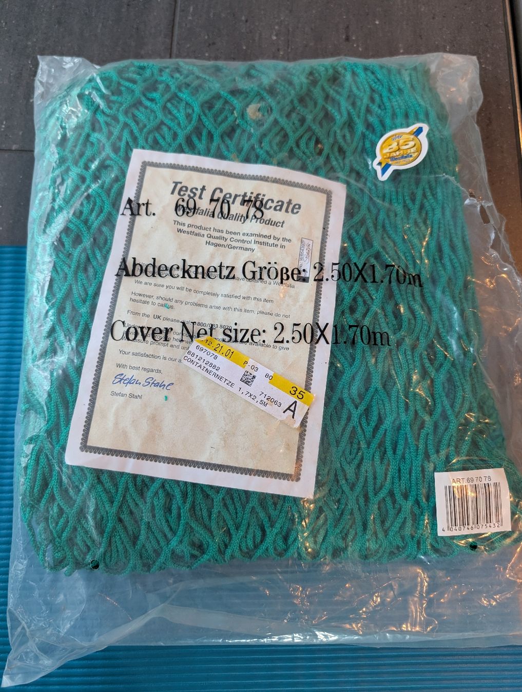 Altri accessori: Abdecknetz Containernetz 2.50x1.70m – Nuovo e nell'imballaggio originale da Vilters venduto da tha-tha
