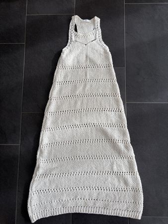 Mango MNG Strickkleid / Häkelkleid Creme Gr. M / Boho