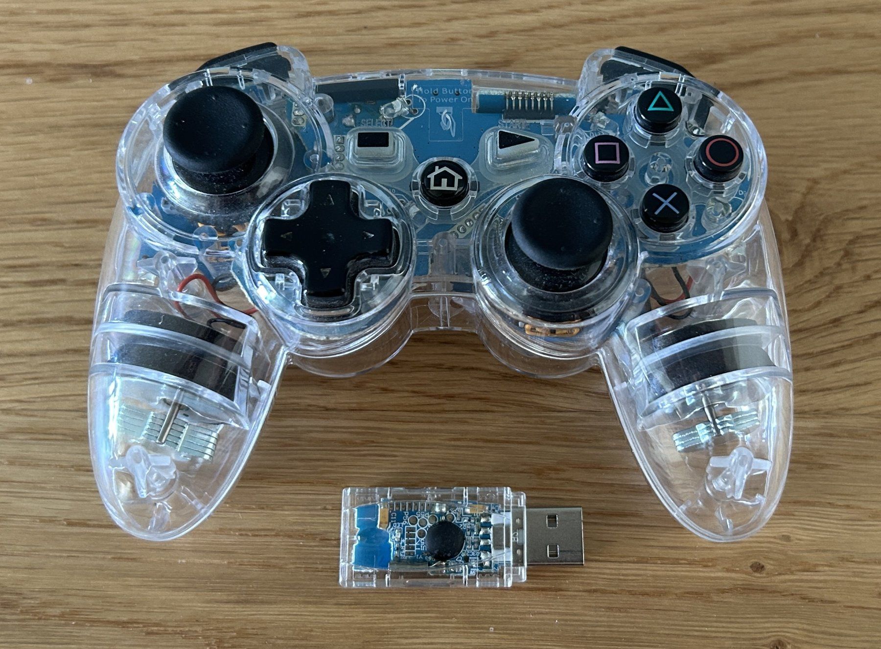 Controller: PS3 Wireless Controller Clear Design + Dongle – Gebraucht aus Liebefeld von Eaglewings5