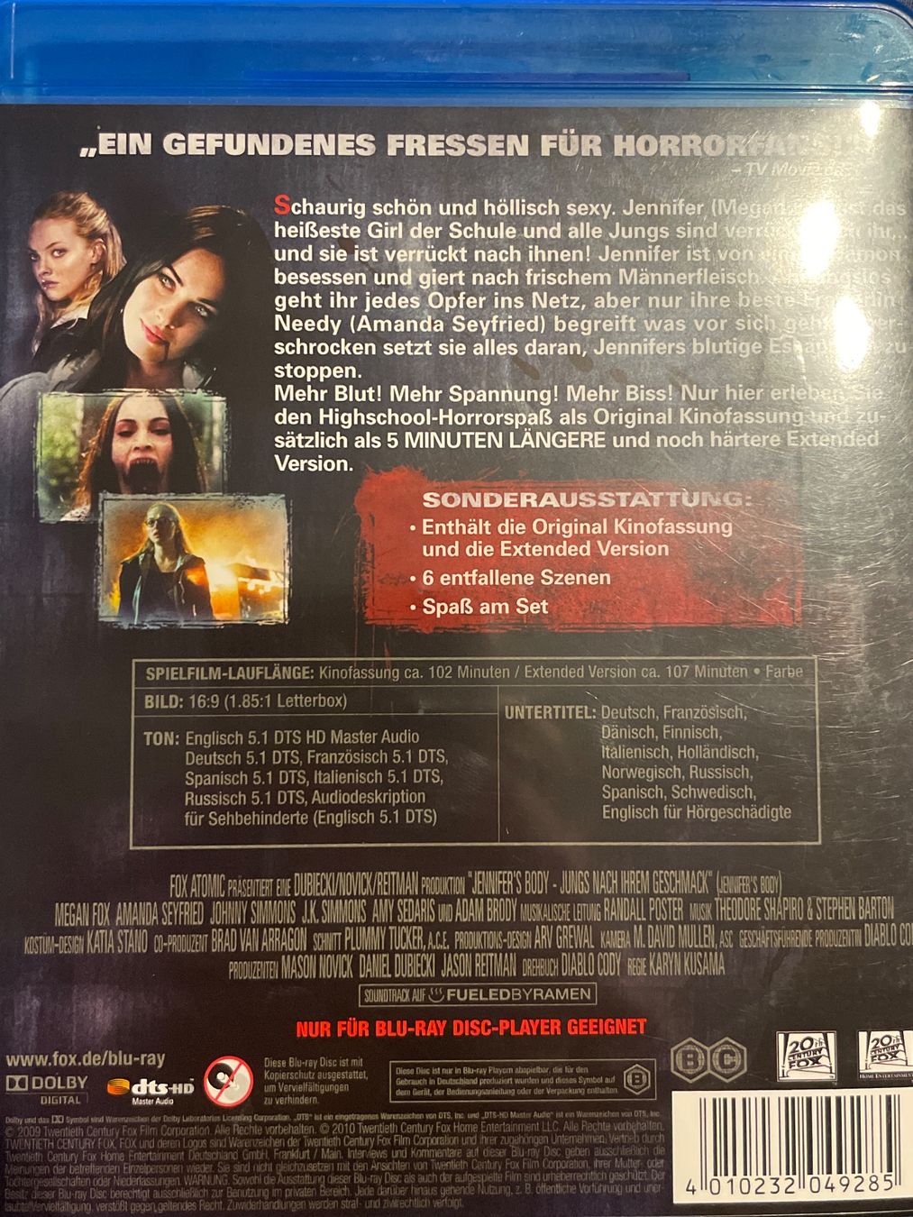 Tutti i DVDs: Jennifer's Body  (2009)   Selten – Usato da Waldenburg venduto da Gonzo8 1