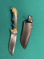 Jagdmesser / Bowie Messer mit Lederscheide, Top Zustand!