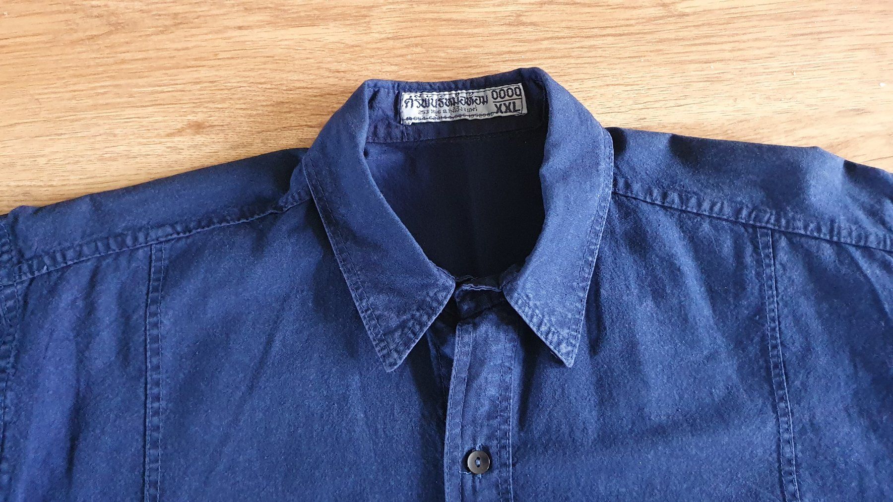 Camicie: schönes kurzarm Jeans Hemd dunkelblau – Usato da Giswil venduto da online-Brockenhaus 2