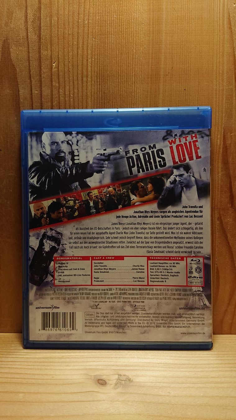 Alle DVDs: FROM PARIS WITH LOVE Blu-Ray mit John Travolta – Gebraucht aus Wilderswil von Exebub 1