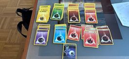 101  cartes Énergie Pokémon anciennes, différentes énergies
