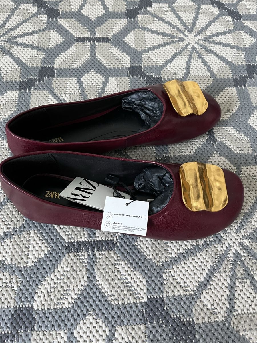Zara Damenschuhe: Elegante Lederballets – Neu und originalverpackt aus Allschwil von eyl_bb8q 2