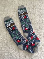 Warm knee-high socks - wool blend
