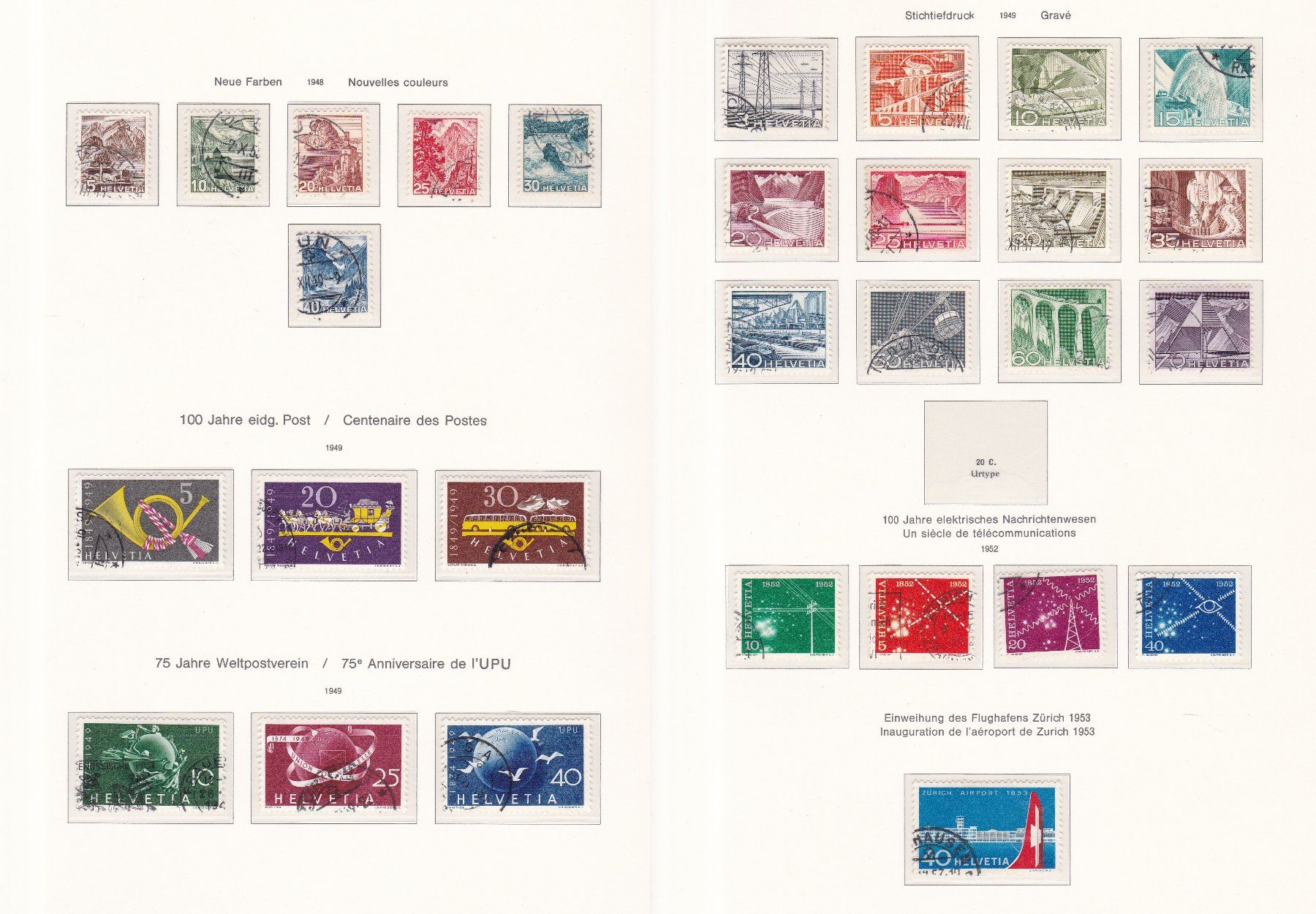 Tutti i francobolli: 20 Seiten mit CH Briefmarken – Usato da Münchwilen AG venduto da Nesar 7