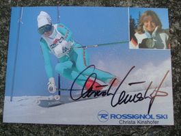 CHRISTA KINSHOFER (DE) SKISTAR AUTOGRAMMKARTE