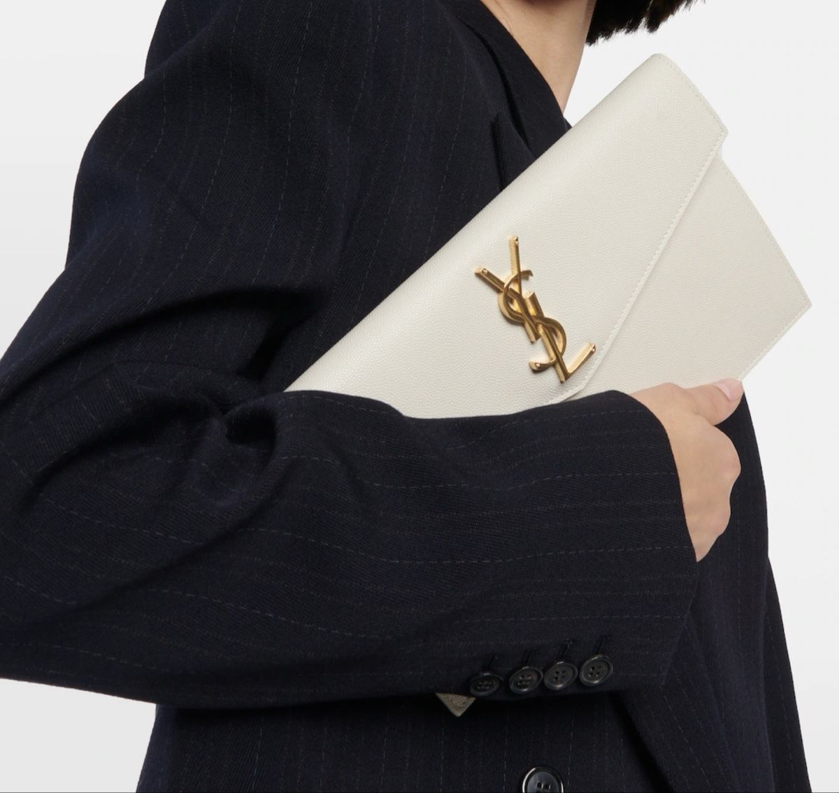 Saint Laurent Borse da donna: Saint Laurent Uptown leather clutch – Nuovo e nell'imballaggio originale da Zürich venduto da iul_9htt
