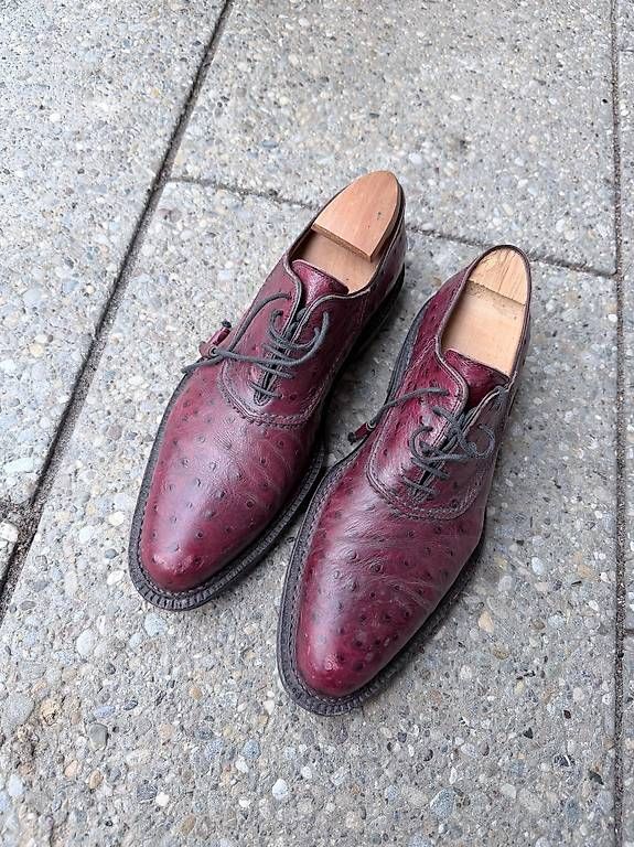 Scarpe da uomo: Straußenlederschuhe Vitale Quartier Gr. 4445 inkl. Spanner – Usato da Basel venduto da harry 4