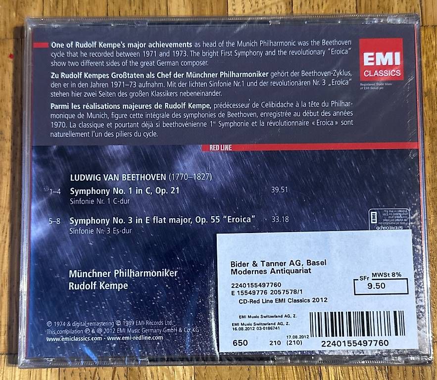CDs: CD | Beethoven Symphonies 1 & 3 "Eroica" – Gebraucht aus Münchenstein von th_bl 1