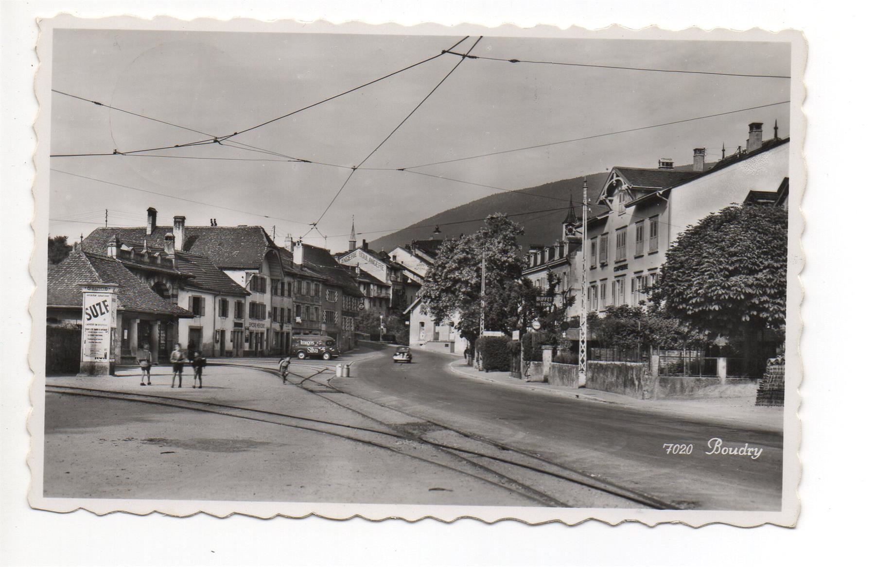 Cartoline postali: BOUDRY Auto - Tanksäule Esso – Usato da Jona venduto da philajona