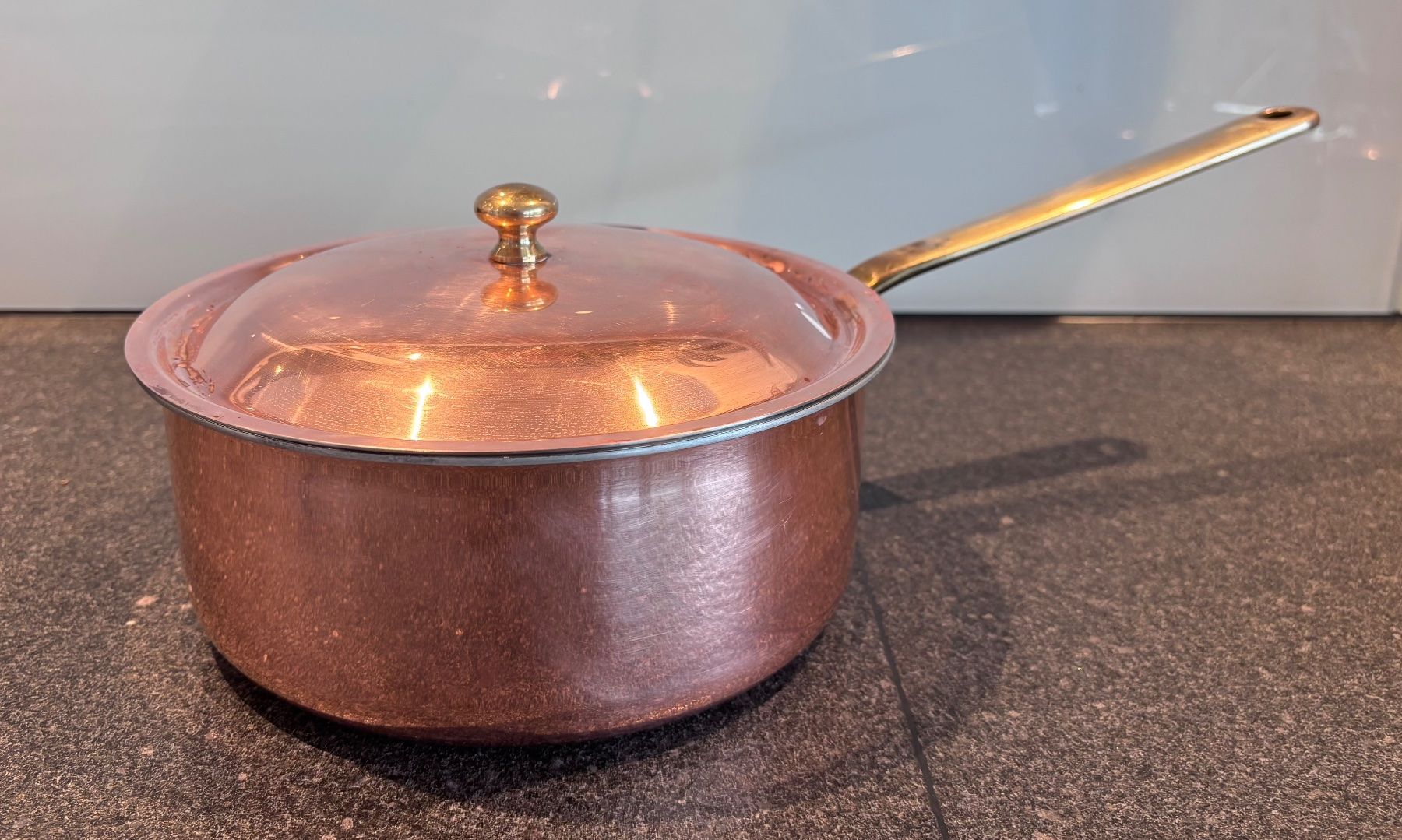 Pentole: Spring Culinox GL Kupfer Stieltopf 20cm Deckel Kasserole – Usato da Brunnen venduto da mel_79gf