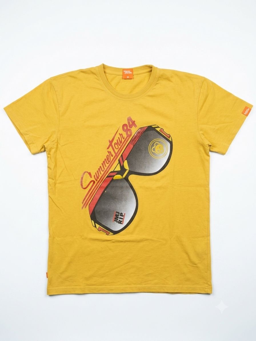 T-shirt: T-shirt jaune "Stereo Panda" Summer 84  taille M – Usato da Lausanne venduto da A.2ndLIFE