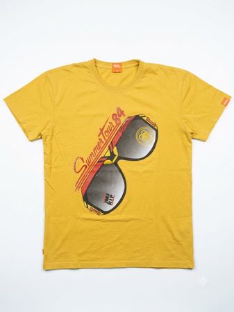 T-shirt jaune "Stereo Panda" Summer 84  taille M
