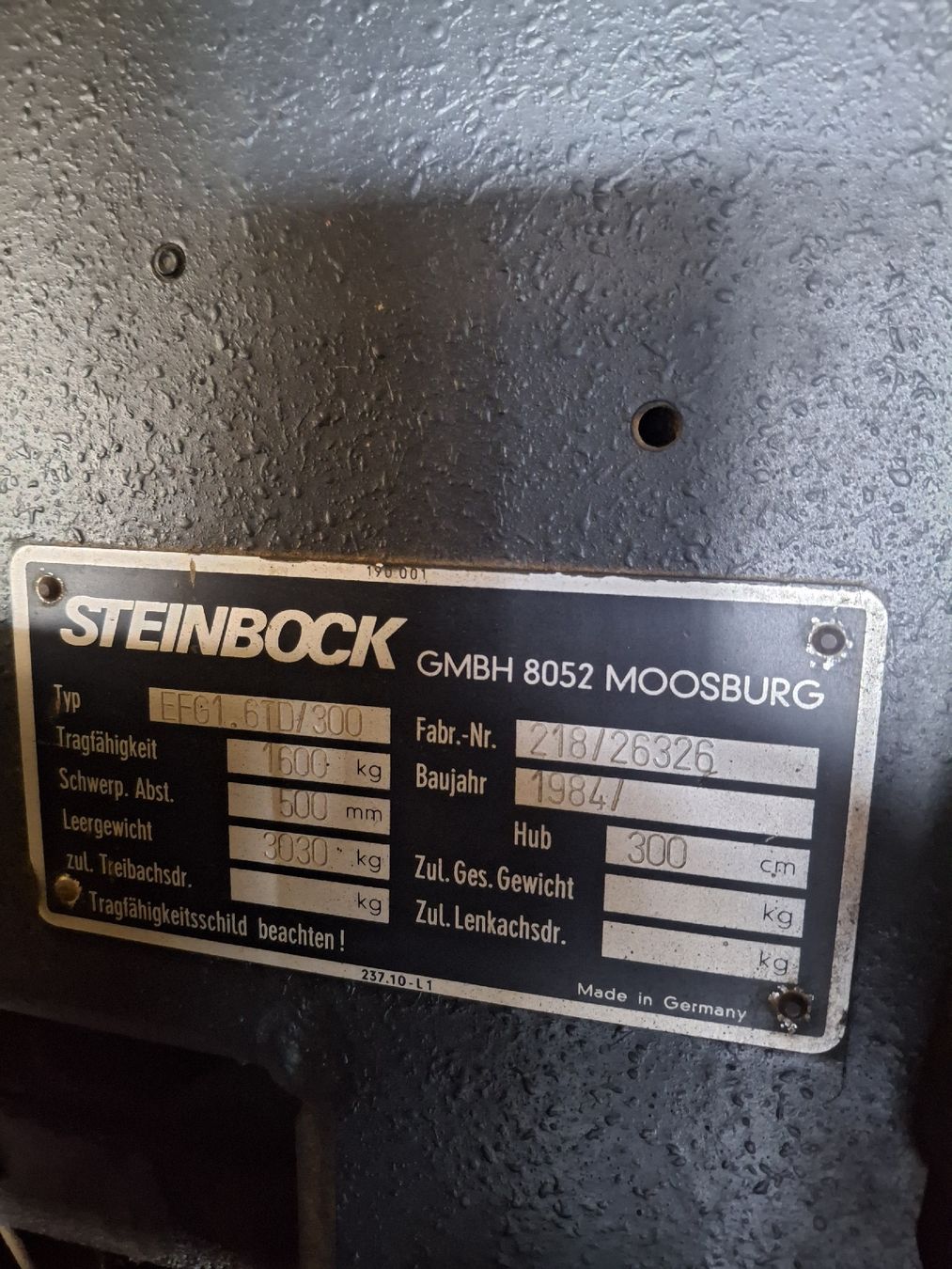 Carrelli elevatori e a forche: Gabelstaper Steinbock – 1.6t – Usato da Thal venduto da akp-tech 3