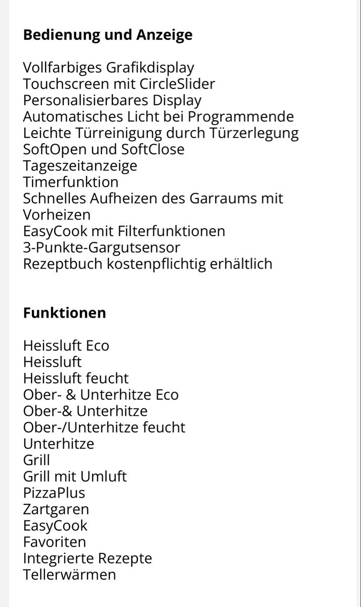 V-Zug Forni: Backofen 55cm - V-ZUG V4000 76PC – Usato da Forch venduto da mtor83 5