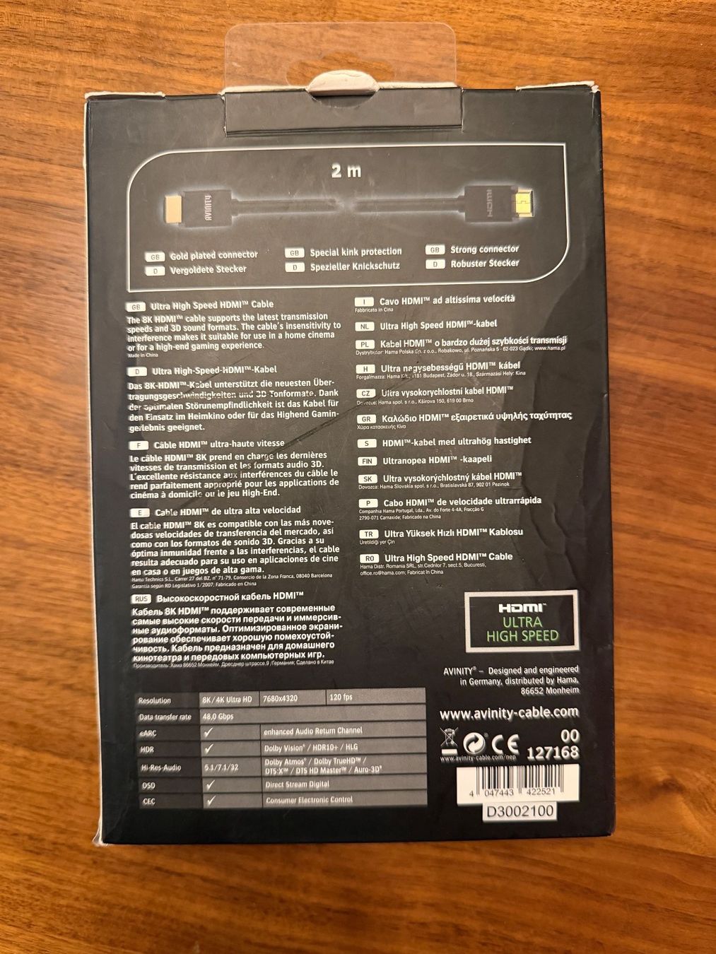 Kabel: HDMI 8K HDR Kabel Avinity 2 Meter – Gebraucht aus Horgen von Auction-Kings 1