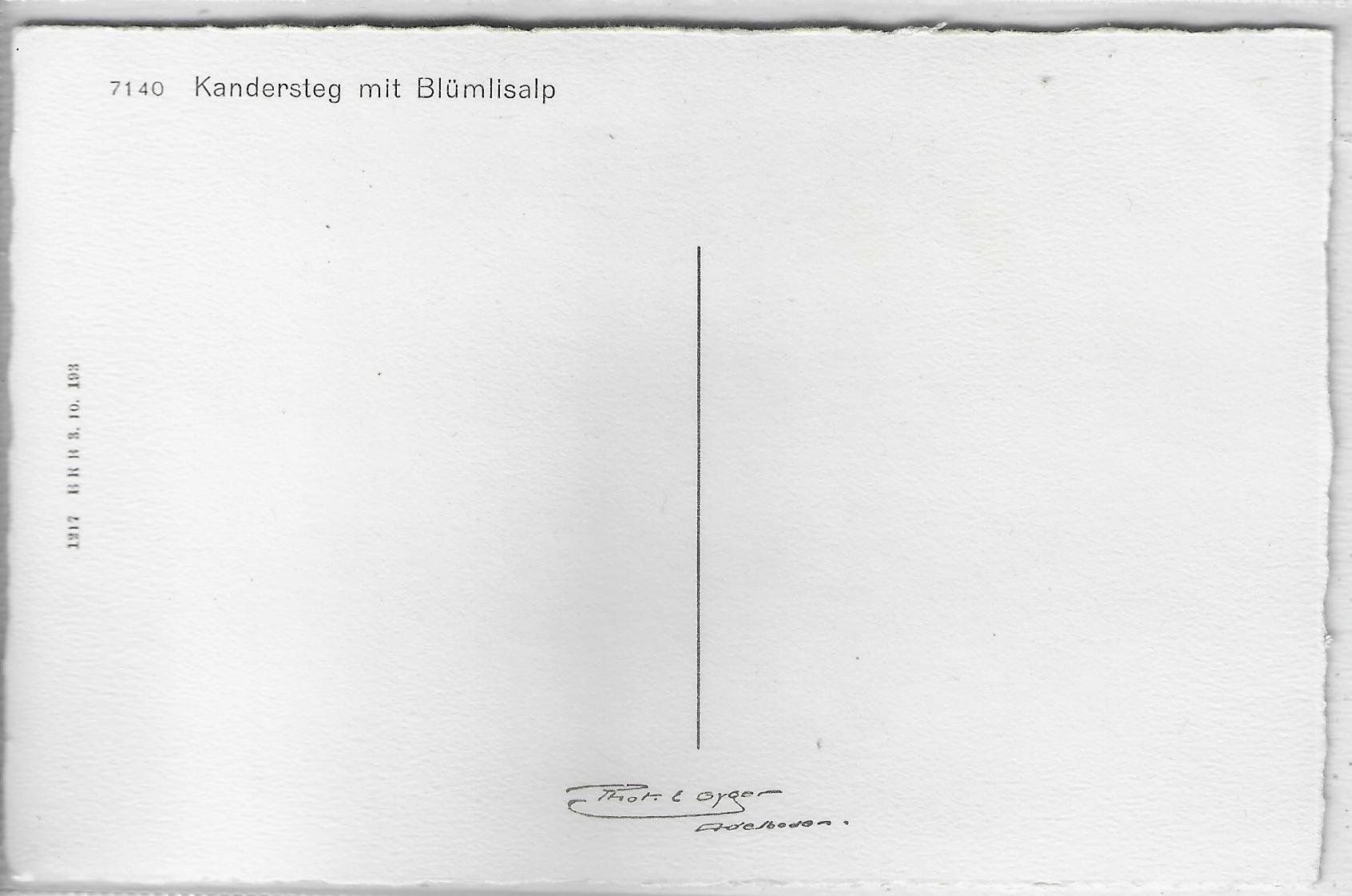 Cartoline postali: Kandersteg - Generalansicht - Photo: E.Gyger – Usato da Ettingen venduto da Kartenplanet 1