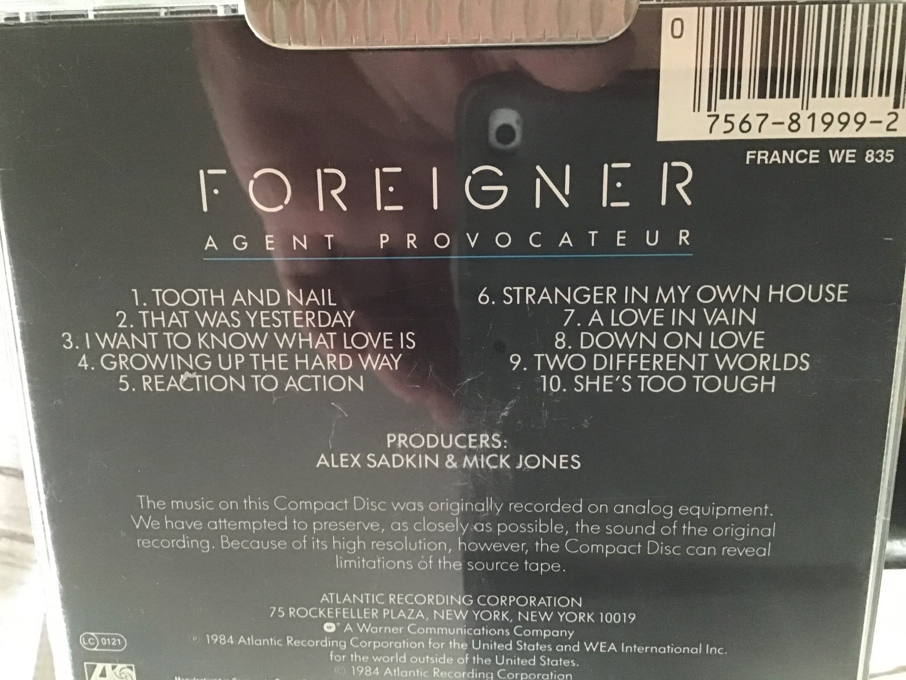 CD: Foreigner Agent Provocateur CD 💿 – Usato da Thierachern venduto da sweden08 1