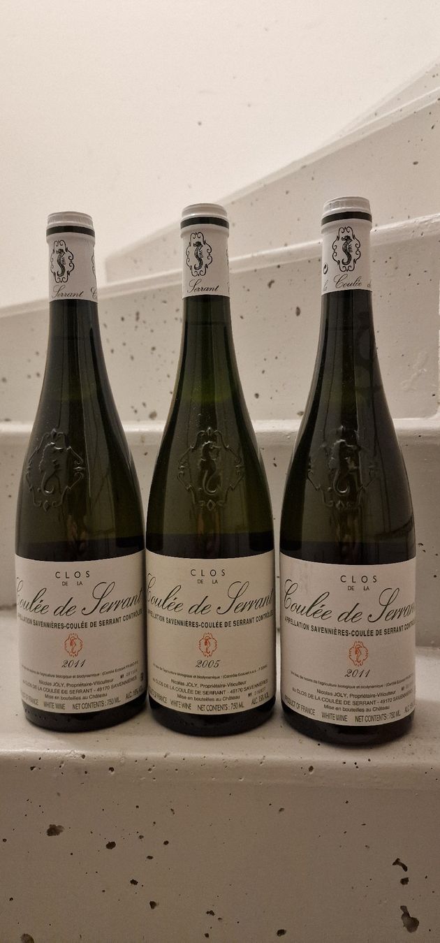 Vino: 3 Fl. Coulée de Serrant Nicolas Joly 2005/2011 – Nuovo e nell'imballaggio originale da Unterstammheim venduto da BurgundyPassion