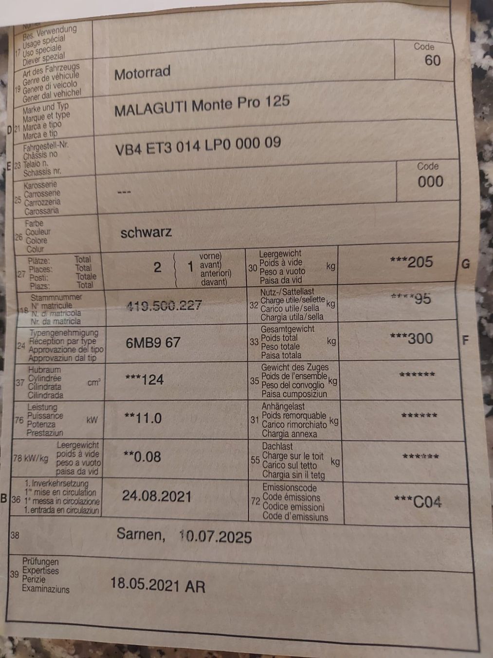 Malaguti Strada: Malaguti Monte Pro 125 – Usato da Kerns venduto da res014 8
